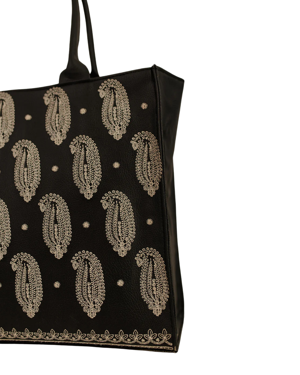 Regal Embroidered Tote Bag_black