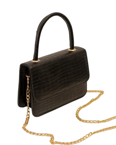 Crocette Tophandle Sling Shoulder Bag_BLACK