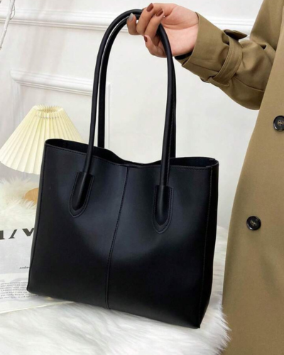 Classic Carryall Tote Bag with Mini Bag_BLACK