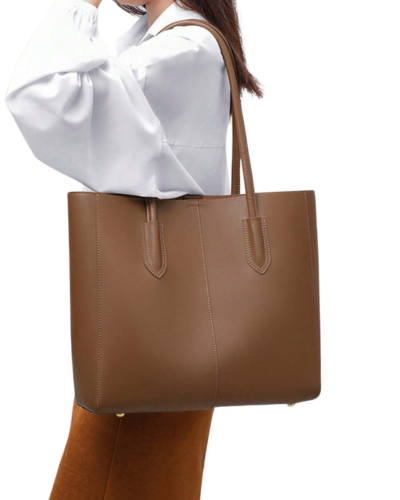 Classic Carryall Tote Bag with Mini Bag_BROWN