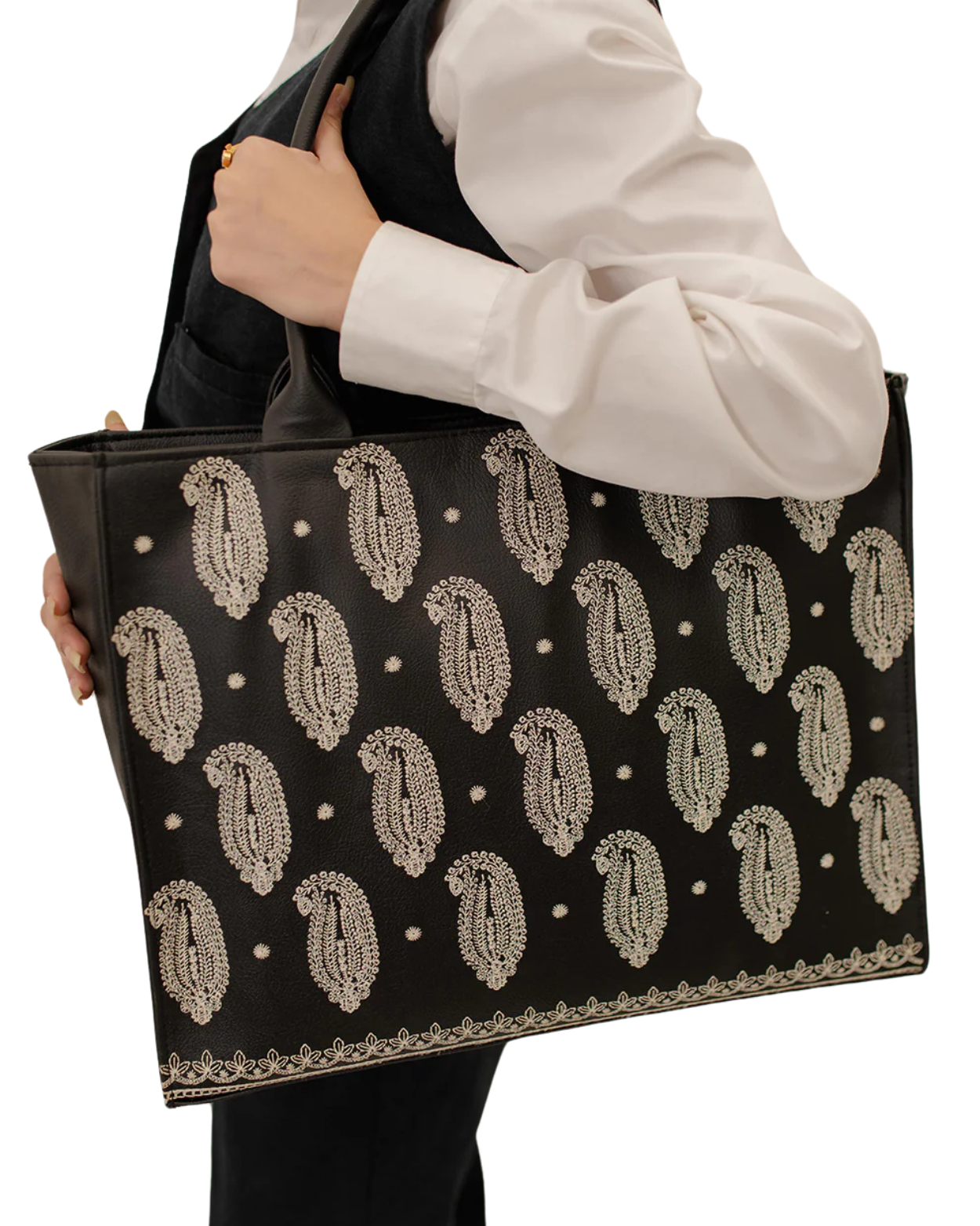 Regal Embroidered Tote Bag