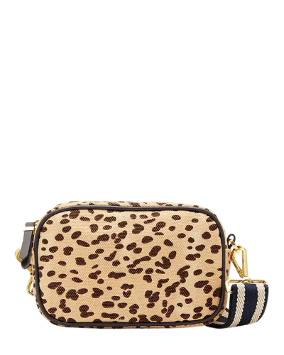 cheetah print canvas bag