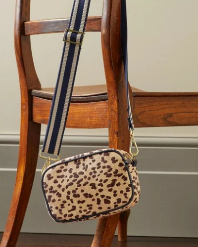 cheetah print canvas bag