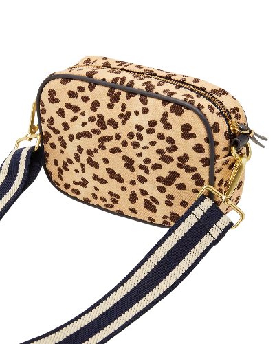 Savanna Chic Cheetah Print Canvas Cross_Body_Bag