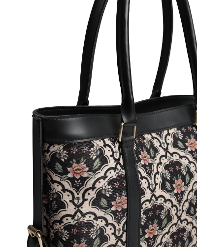 Vintage Luxe Canvas Tote Bag