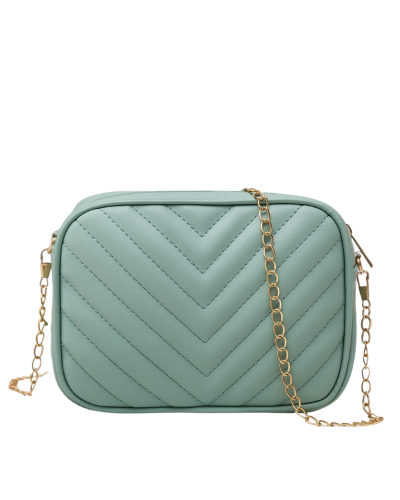 Minty Breeze Quilted Crossbody Bag_MINT GREEN