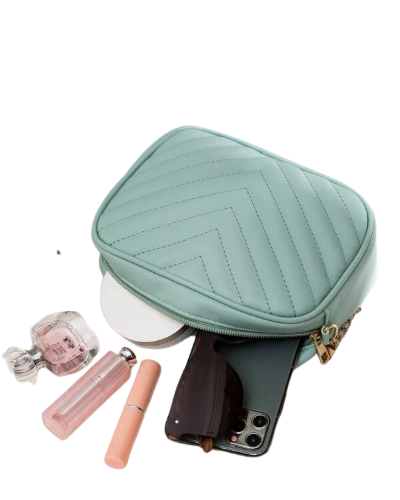 Minty Breeze Quilted Crossbody Bag_MINT GREEN