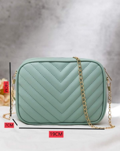 Minty Breeze Quilted Crossbody Bag_MINT GREEN