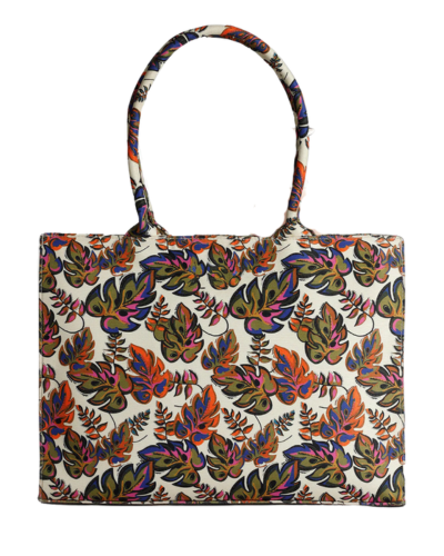 Floral Harmony Canvas Tote Bag
