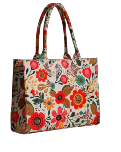Lively Bloom Canvas Tote Bag