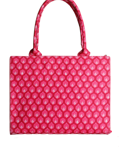 Peppy Pink Canvas Tote Bag