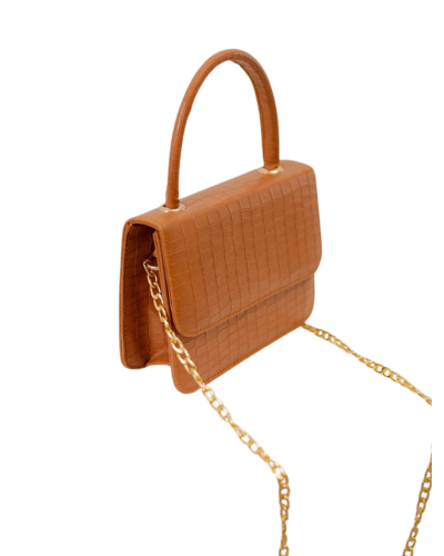 Crocette Tophandle Sling Shoulder Bag_MUSTARD