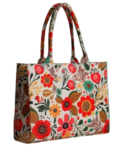 Lively Bloom Canvas Tote Bag