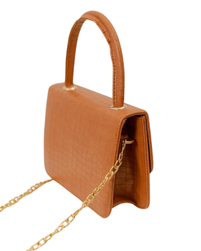 Crocette Tophandle Sling Shoulder Bag_MUSTARD