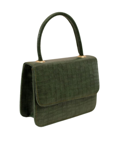 Crocette Tophandle Sling Shoulder Bag_GREEN