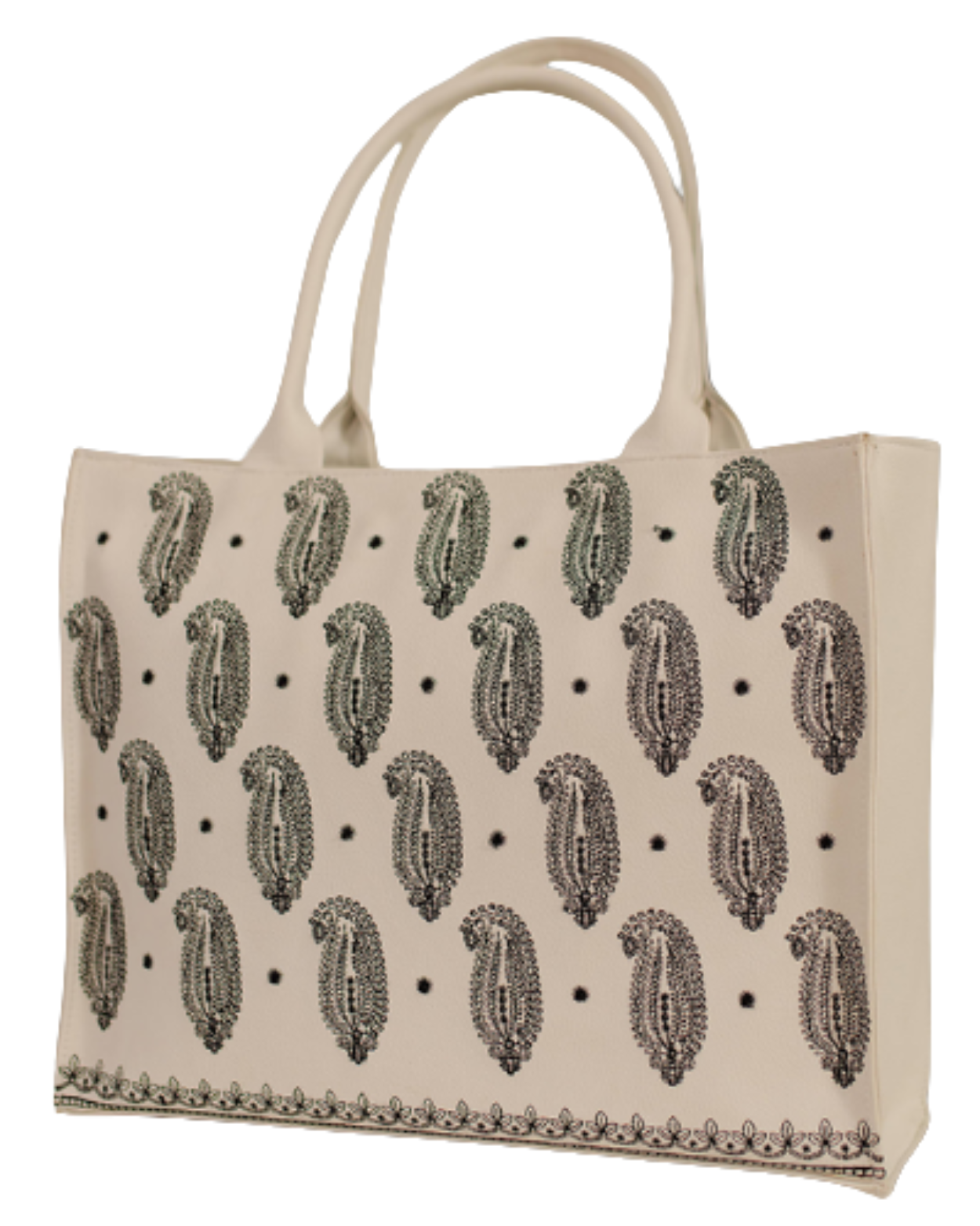 Regal Embroidered Tote Bag_white