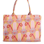Peachy Blooms Canvas Tote Bag
