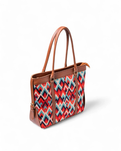 Radiant Chevron Canvas Tote Bag