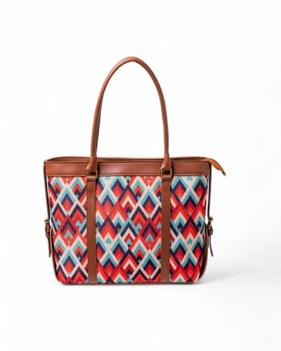 Radiant Chevron Canvas Tote Bag