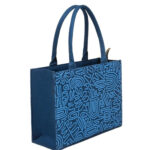 🌸 AQUA MINI CANVAS TOTE – FLORAL PRINT HANDBAG | NEW ARRIVAL 🌸