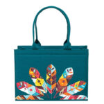 🌸 GREEN FLORAL MINI CANVAS TOTE – FLORAL PRINT HANDBAG | NEW ARRIVAL 🌸